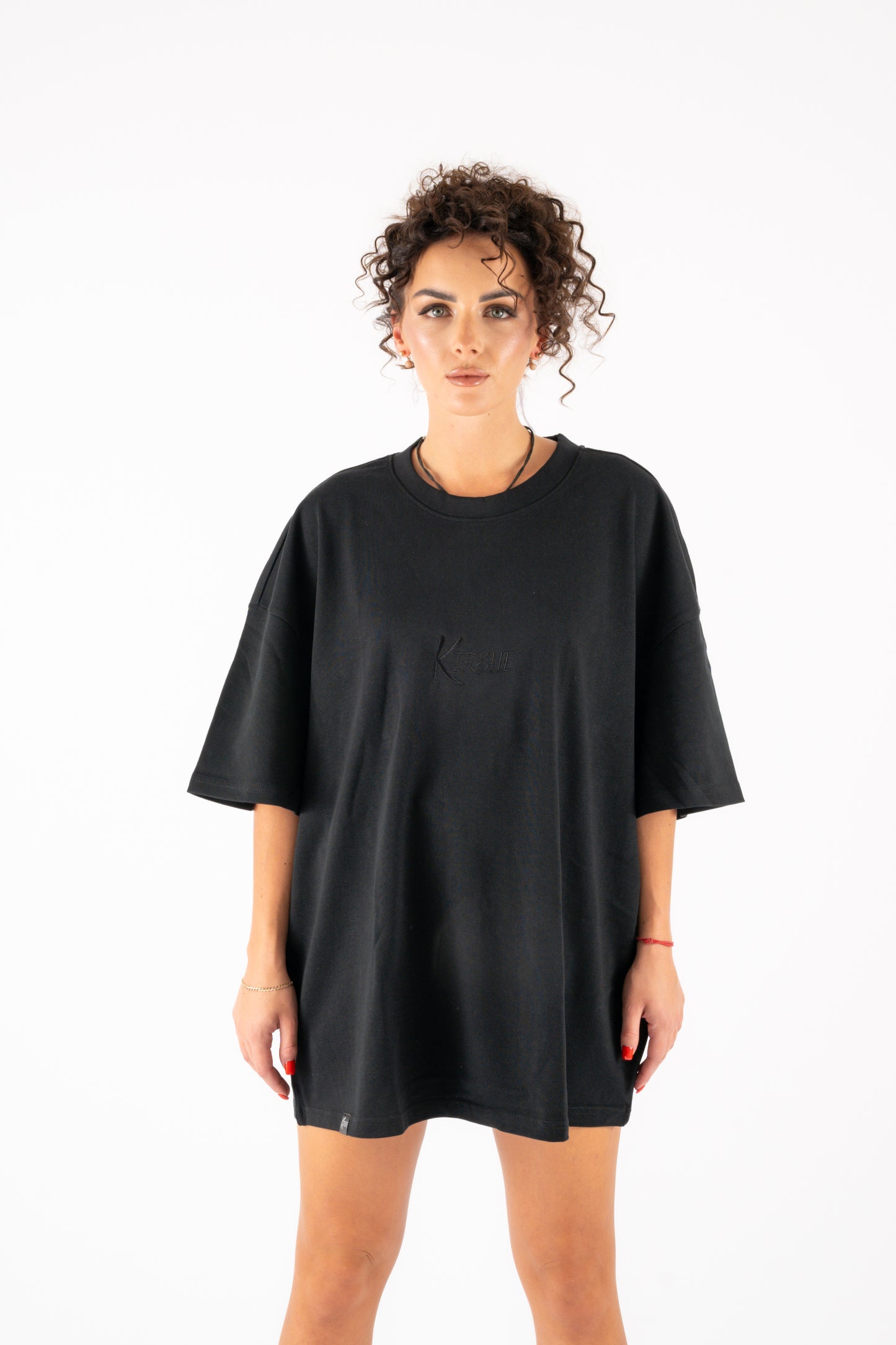 KIRSHE BOXY TEE in black