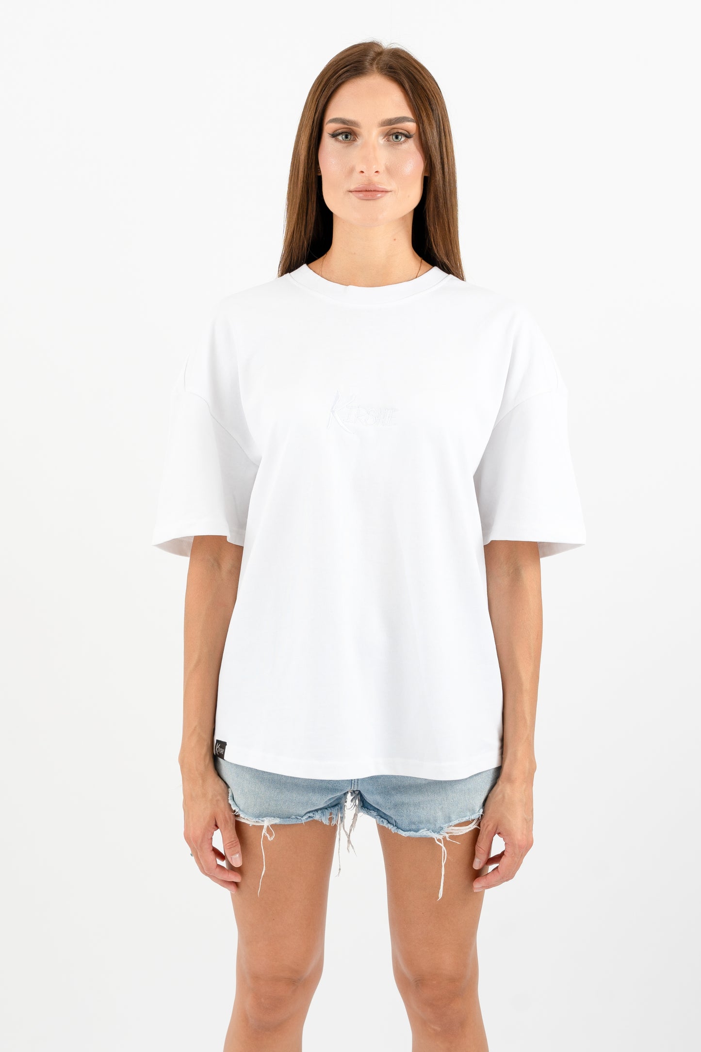 KIRSHE BOXY TEE in white